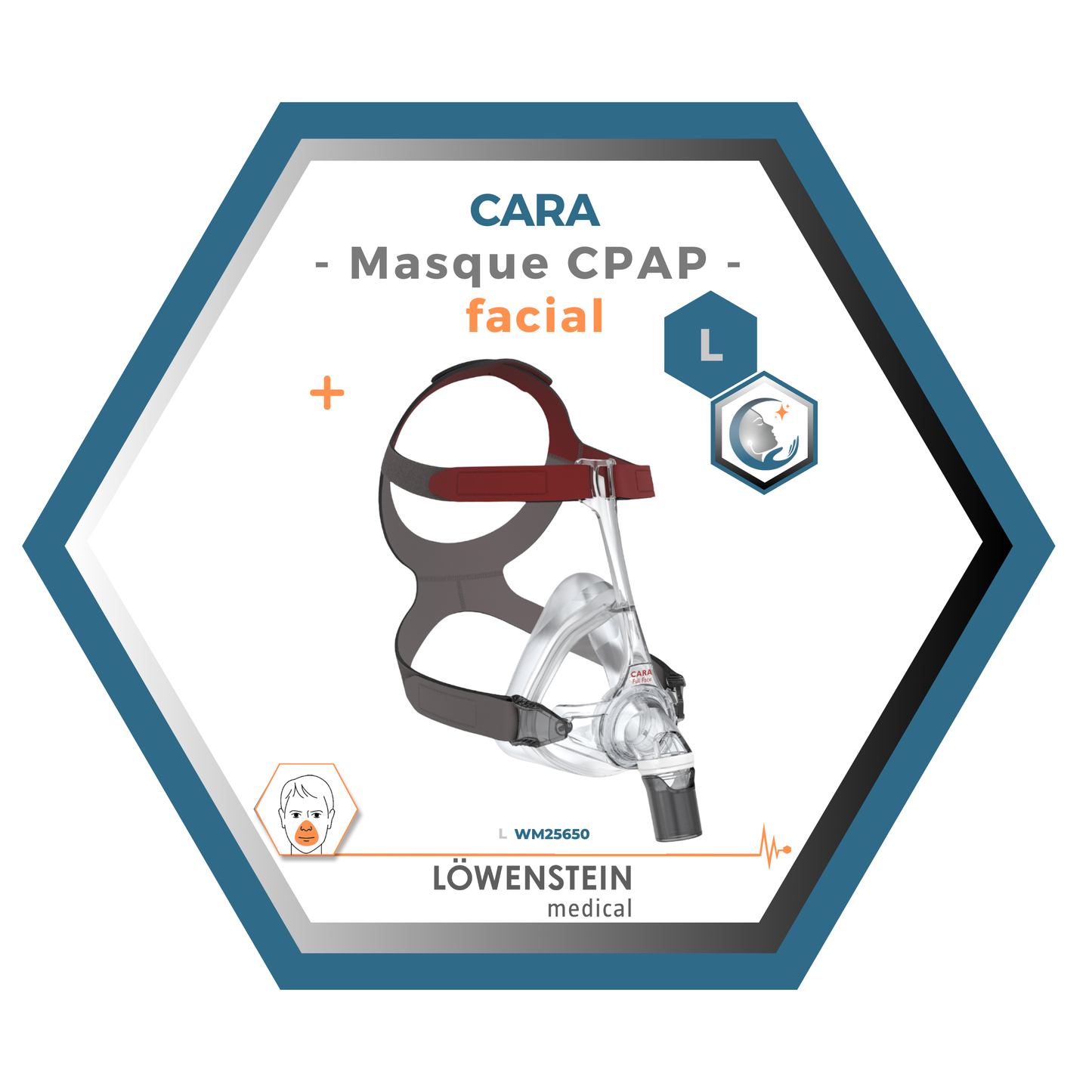 Löwenstein| CARA | Masque CPAP facial-WM25640