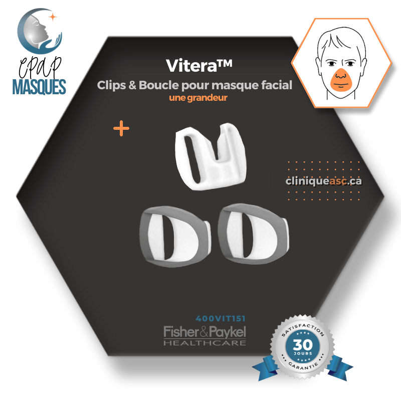 Fisher & Paykel Vitera™ Facial CPAP Mask | FitPack: headstrap with choice of SML cushions & clips