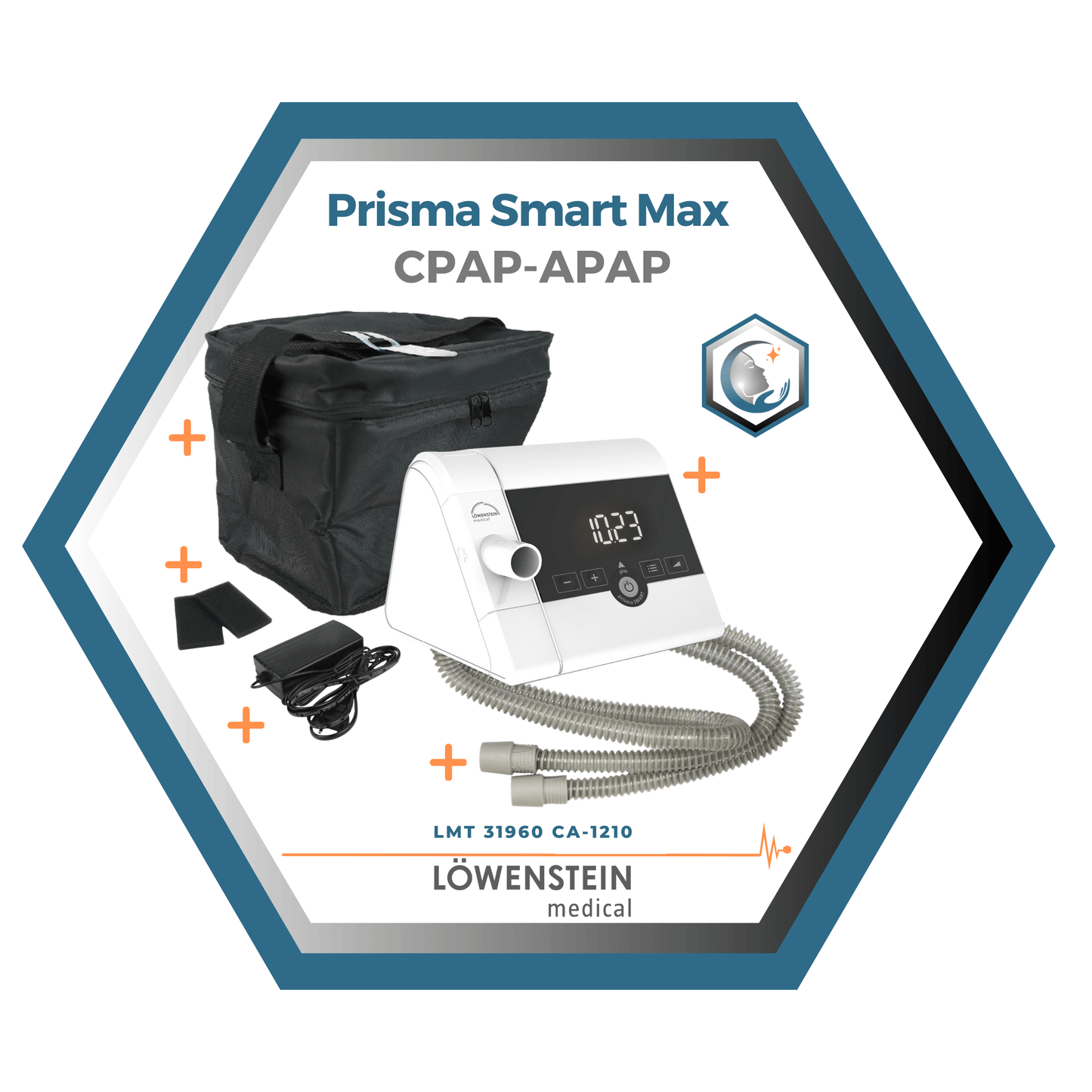 Löwenstein|Prisma Smart Max|Appareil CPAP-APAP, filtres, tube et sac de transport_10 _LMT 31960 CA-1210