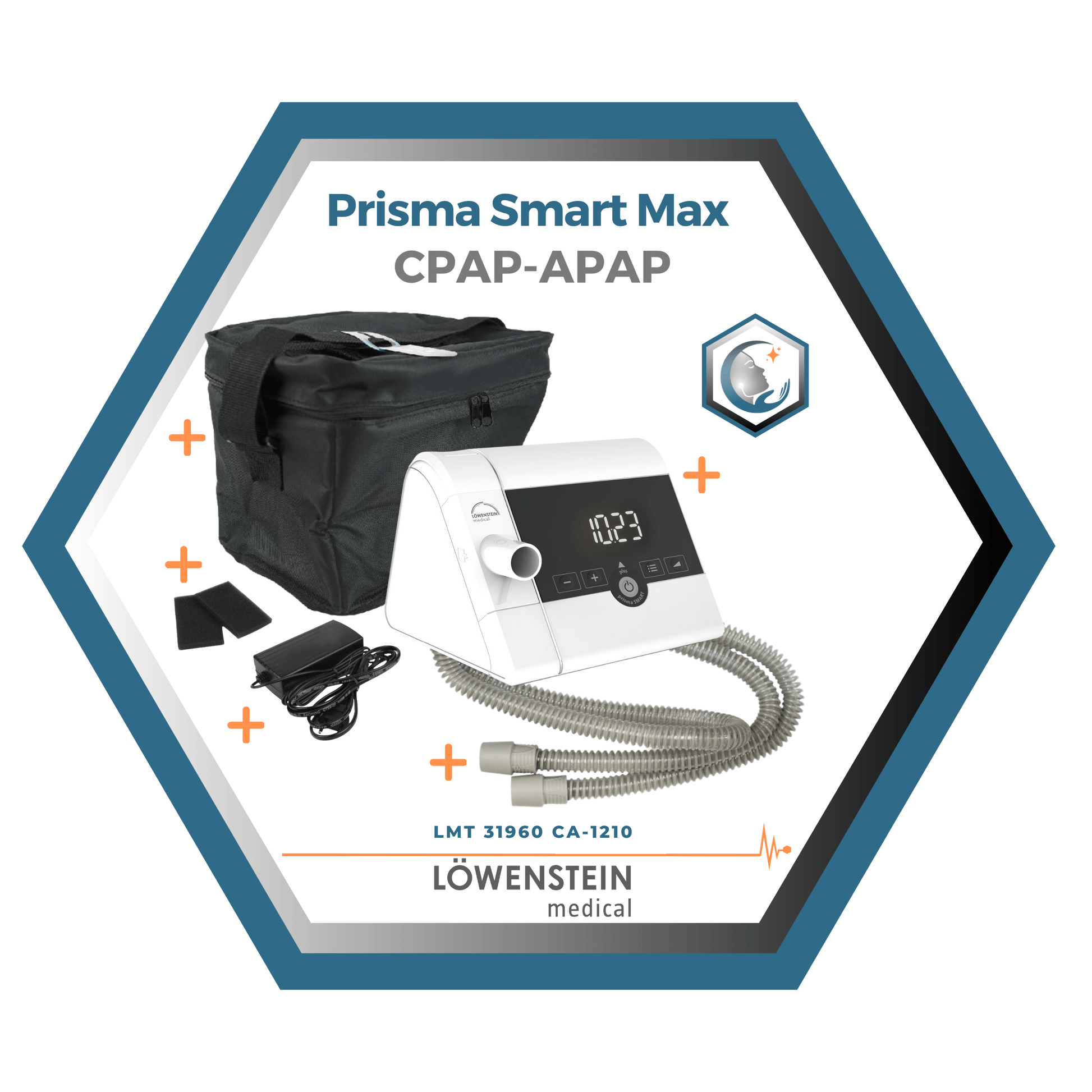 Löwenstein|Prisma Smart Max|Appareil CPAP-APAP, filtres, tube et sac de transport_10 _LMT 31960 CA-1210