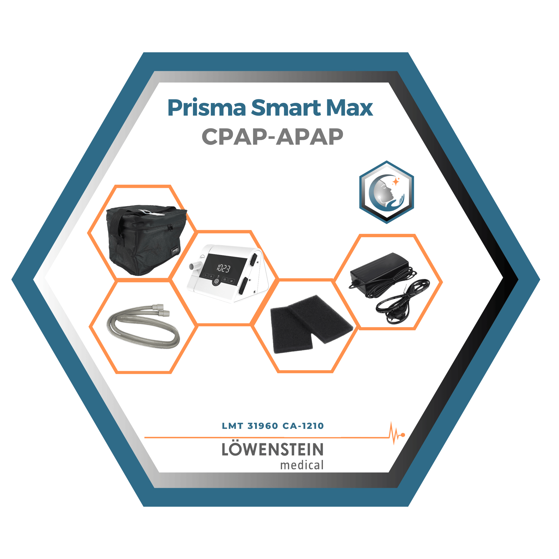 Löwenstein|Prisma Smart Max|Appareil CPAP-APAP, filtres, tube et sac de transport_16 _LMT 31960 CA-1210