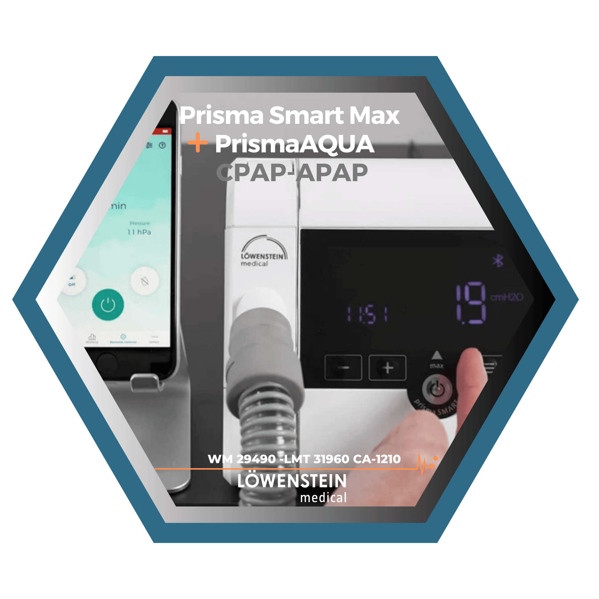 Löwenstein |Prisma Smart Max | Appareil CPAP-APAP, filtres, tube et sac de transport-2-LMT 31960 CA-1210