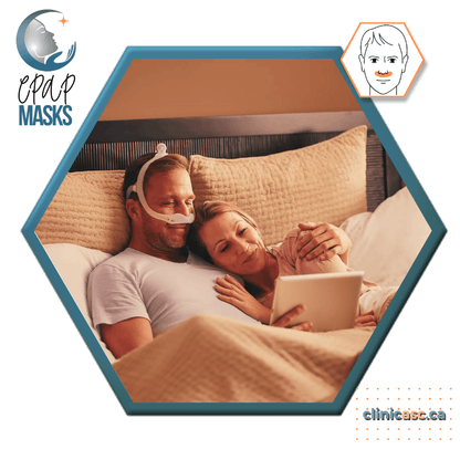 Philips DreamWear Masque CPAP sous-narinaire |Starter Kit: cadres S-M, Courroie de tête avec bras, coussins interchangeables S-M & enveloppe en tissu