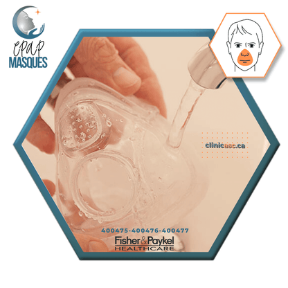 Fisher & Paykel Simplus™ Masque CPAP facial | FitPack: courroie jumelé avec coussins S-M-L & clips