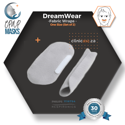 Philips DreamWear Masque CPAP sous-narinaire |Starter Kit: cadres S-M, Courroie de tête avec bras, coussins interchangeables S-M & enveloppe en tissu