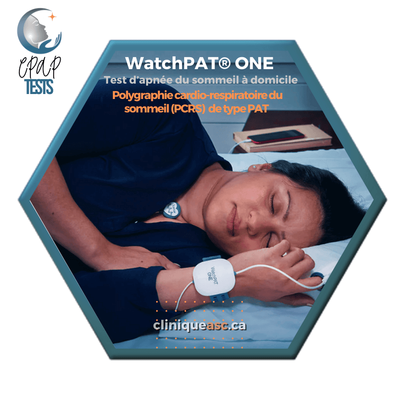 Test d'apnée du sommeil à domicile WatchPAT®️ ONE | Polygraphie cardio-respiratoire du sommeil (PCRS) de type PAT