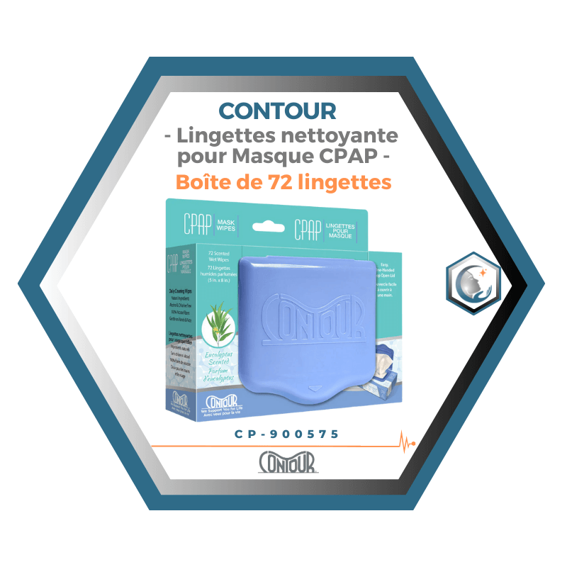 KEGO | Contour | Lingettes nettoyante pour Masque CPAP | Boîte de 72