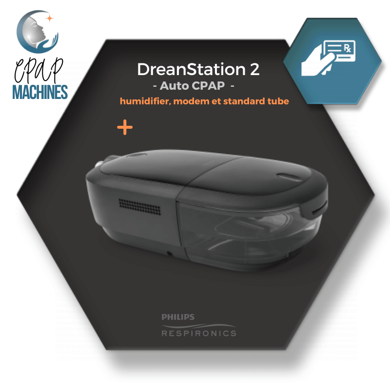 Philips Respironics, DreamStation 2 Auto CPAP Advanced| PFLEX, humidifier, modem and standard tube