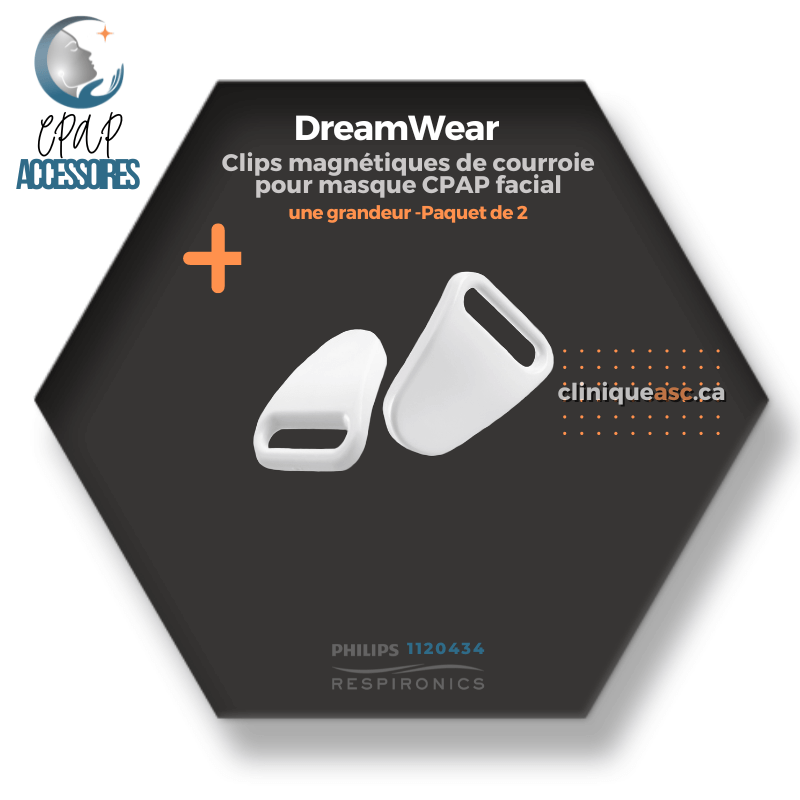 Philips Respironics DreamWear Courroie et Clips magnétiques pour masque CPAP facial