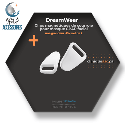 Philips Respironics DreamWear Courroie et Clips magnétiques pour masque CPAP facial