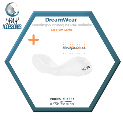 Philips Respironics DreamWear Coussins pour masque CPAP sous-narinaire