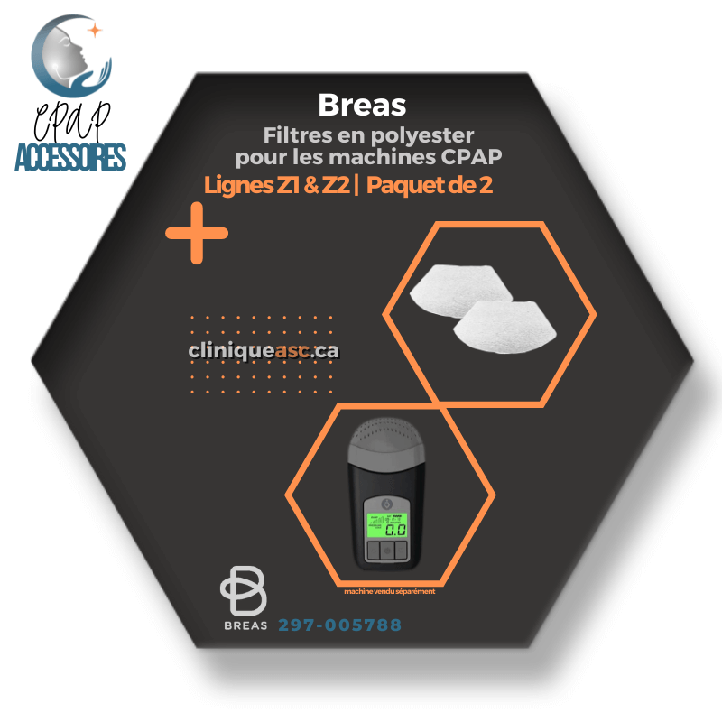 Breas Filtres en polyester pour les machines CPAP de voyage | Lignes Z1 & Z2