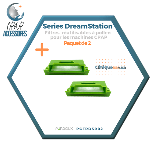 Pürdoux Filtres réutilisables à pollen pour machine CPAP | Series DreamStation