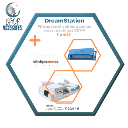 Philips Respironics Filtres réutilisables à pollen pour machine CPAP| DreamStation