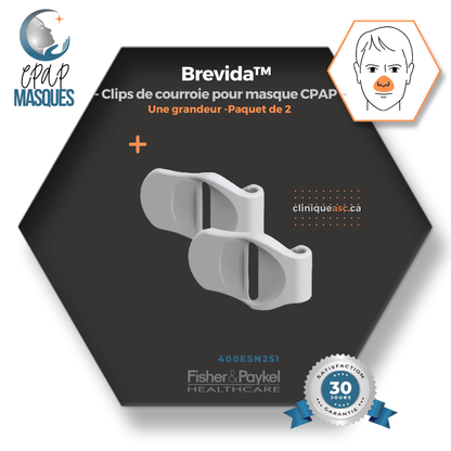 Fisher & Paykel Brevida™ nasal CPAP mask | FitPack: strap, clips &amp; choice of XS-S &amp; ML cushions