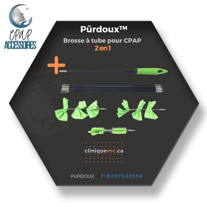 Pürdoux™ Brosse à tube pour CPAP 2 en 1