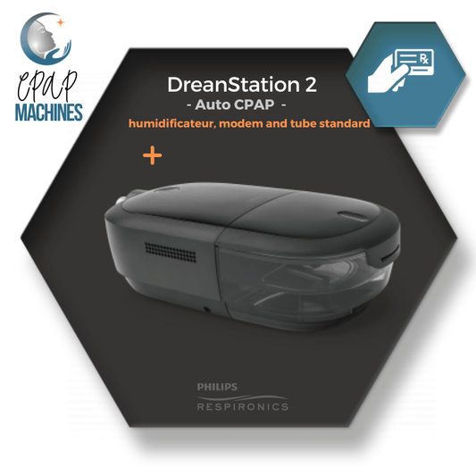 Philips Respironics, DreamStation 2 Auto CPAP Avancé| PFLEX, humidificateur, modem et tube standard
