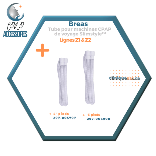 Breas Slimstyle™ Tube pour machines de voyage CPAP | Lignes Z1 & Z2