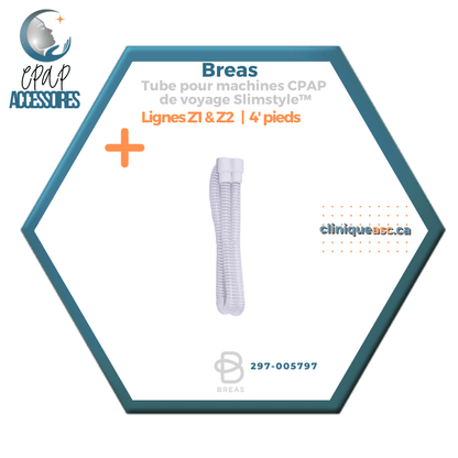 Breas Slimstyle™ Tube for Travel CPAP Machines | Lines Z1 & Z2