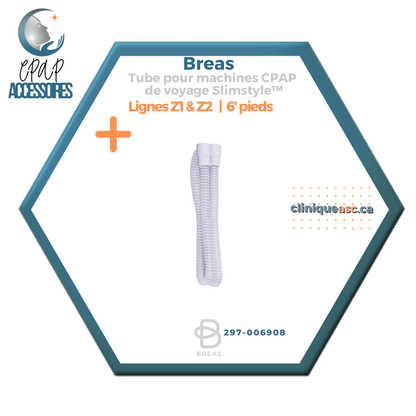 Breas Slimstyle™ Tube for Travel CPAP Machines | Lines Z1 & Z2