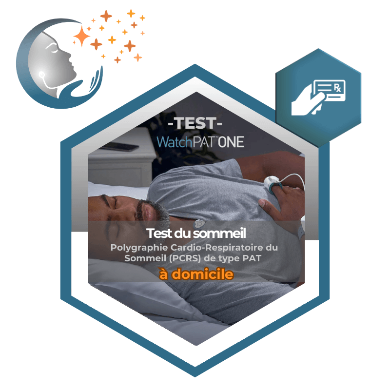 Test d'apnée du sommeil à domicile WatchPAT®️ ONE | Polygraphie cardio-respiratoire du sommeil (PCRS) de type PAT