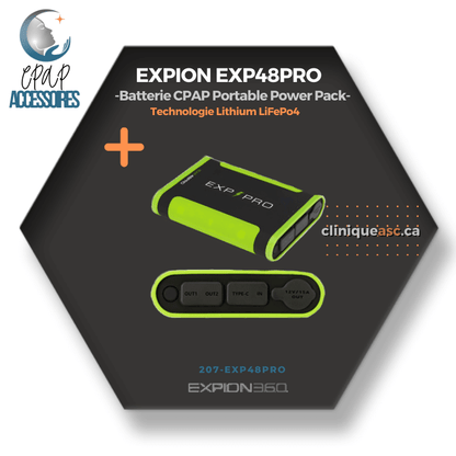 EXPION EXP48PRO Portable CPAP Battery Power Pack | Lithium LiFePo4 technology