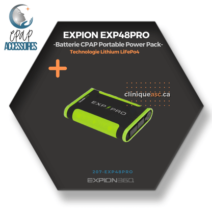 EXPION EXP48PRO Portable CPAP Battery Power Pack | Lithium LiFePo4 technology