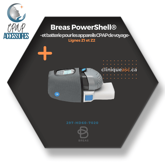 Breas PowerShell® avec Batterie Longue Durée pour les appareils CPAP de voyage | Lignes Z1 & Z2