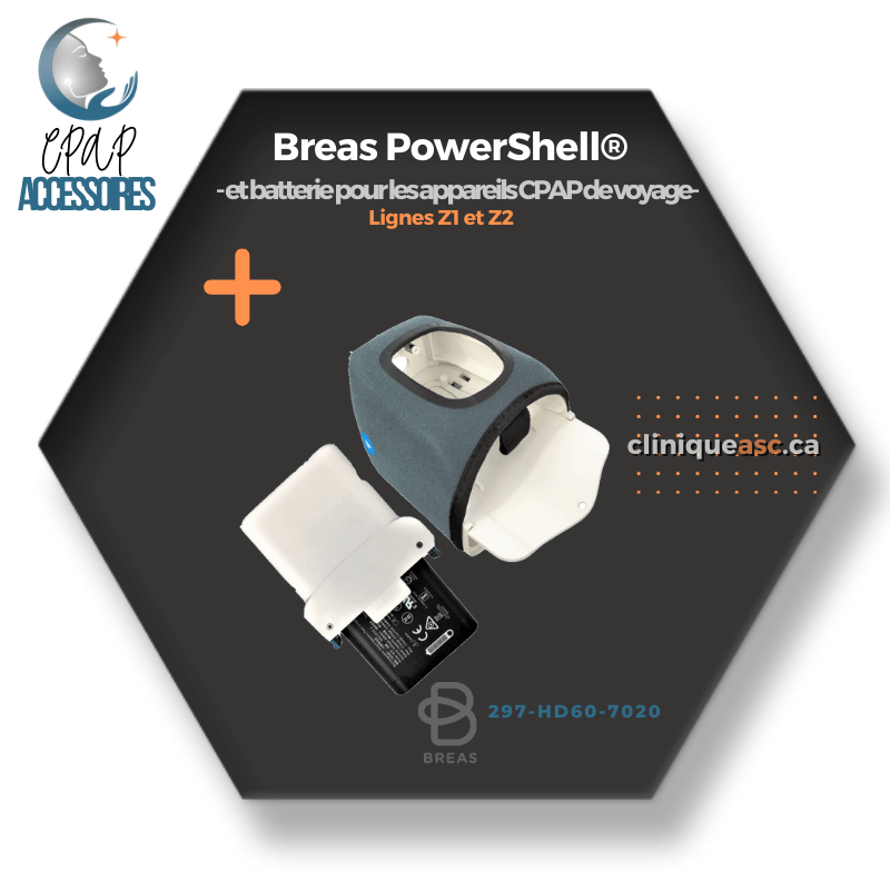 Breas PowerShell® avec Batterie Longue Durée pour les appareils CPAP de voyage | Lignes Z1 & Z2