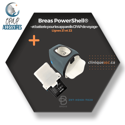 Breas PowerShell® avec Batterie Longue Durée pour les appareils CPAP de voyage | Lignes Z1 & Z2