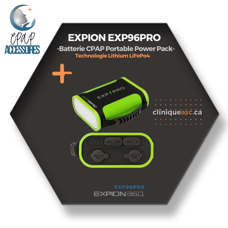 EXPION EXP96PRO Batterie CPAP Portable Power Pack | Technologie Lithium LiFePo4