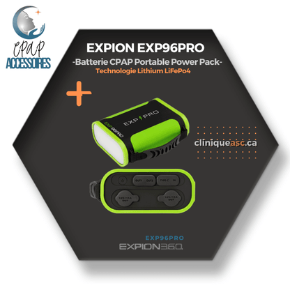 EXPION EXP96PRO Portable CPAP Battery Power Pack | Lithium LiFePo4 technology