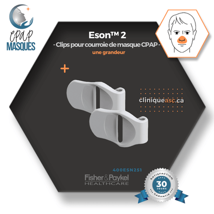 Fisher &amp; Paykel Eson™ 2 Nasal CPAP Mask | FitPack: strap paired with choice of SML cushions & clips