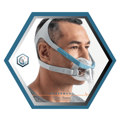 Fisher & Paykel | Evora™ | Masque Facial CPAP | FitPack Modèle U: Courroie, cadre,attaches, coussins XS,SM,L tube & raccord -EVF1XMLU