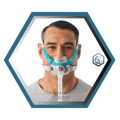 Fisher & Paykel | Evora™ | Masque Facial CPAP | FitPack Modèle U: Courroie, cadre,attaches, coussins XS,SM,L tube & raccord -EVF1XMLU