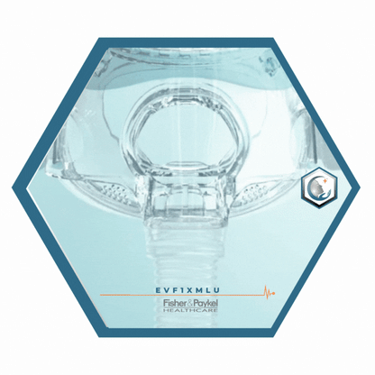 Fisher & Paykel | Evora™ | Masque Facial CPAP | FitPack Modèle U: Courroie, cadre,attaches, coussins XS,SM,L tube & raccord -EVF1XMLU