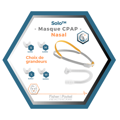 Fisher & Paykel | SOLO™ | Masque CPAP nasal | S,M,L,W