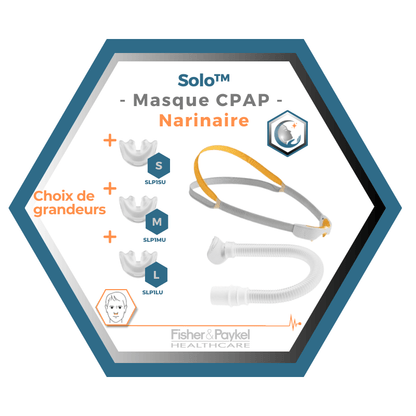 Fisher & Paykel | SOLO™ | Masque CPAP narinaire| S,M,L