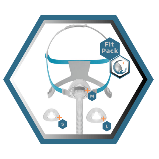 Fisher & Paykel | Nova™| Masque CPAP Nasal | FitPack: courroie, tube & coussins interchangeables S,M,L