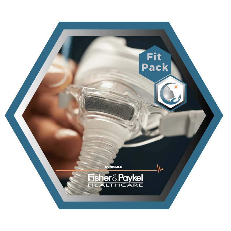 Fisher & Paykel | Nova™| Masque CPAP Nasal | FitPack: courroie, tube & coussins interchangeables S,M,L