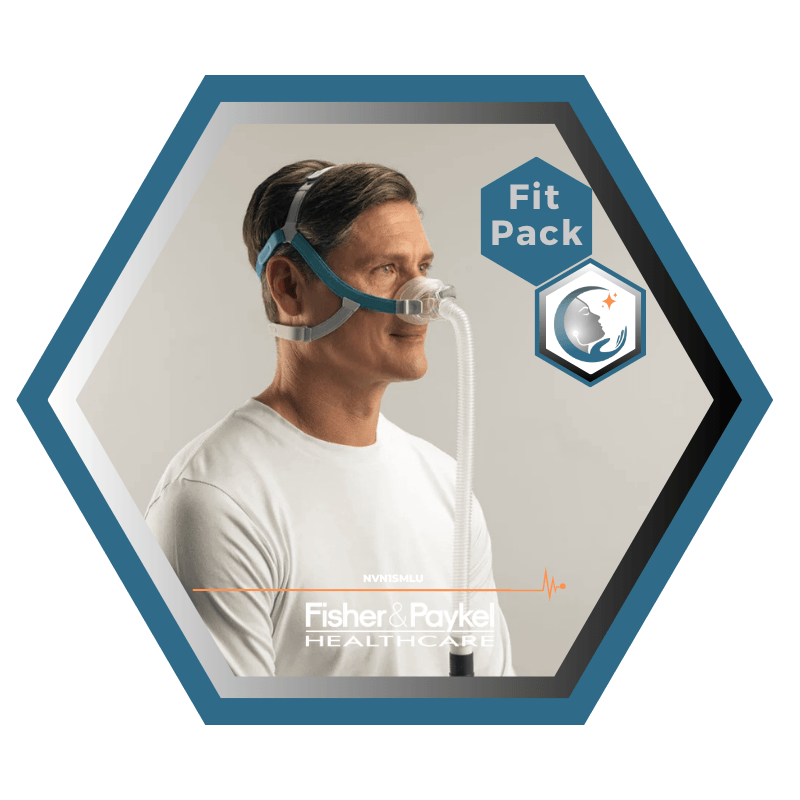 Fisher & Paykel | Nova™| Masque CPAP Nasal | FitPack: courroie, tube & coussins interchangeables S,M,L