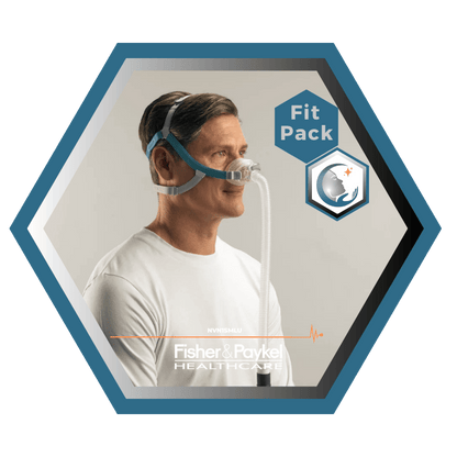 Fisher & Paykel | Nova™| Masque CPAP Nasal | FitPack: courroie, tube & coussins interchangeables S,M,L