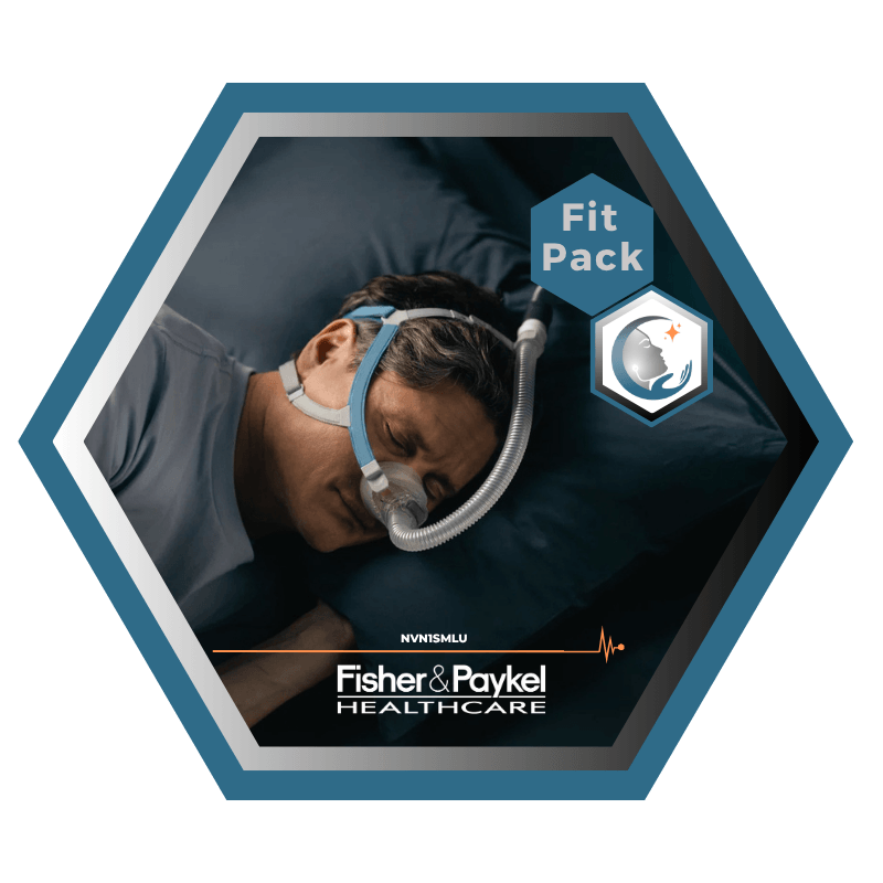 Fisher & Paykel | Nova™| Masque CPAP Nasal | FitPack: courroie, tube & coussins interchangeables S,M,L