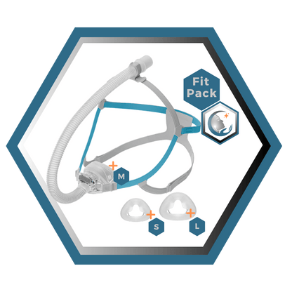 Fisher & Paykel | Nova™| Masque CPAP Nasal | FitPack: courroie, tube & coussins interchangeables S,M,L
