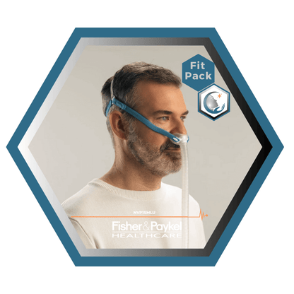 Fisher & Paykel | Nova Micro™ | Nasal Pillow CPAP Mask | FitPack: Strap, Tube &amp; Interchangeable Cushions S, M, L-NVP1SMLU