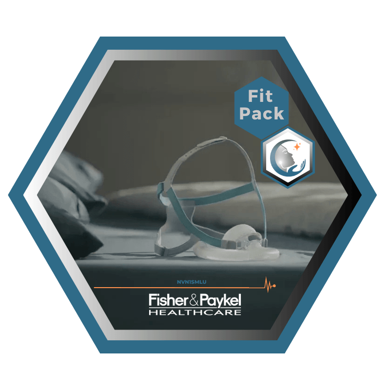 Fisher & Paykel | Nova Micro™ | Masque CPAP Nasal | FitPack: courroie, tube & coussins interchangeables S,M,L-NVN1SMLU
