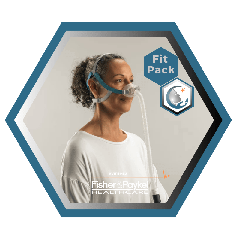Fisher & Paykel | Nova Micro™ | Masque CPAP Nasal | FitPack: courroie, tube & coussins interchangeables S,M,L-NVN1SMLU