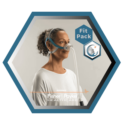 Fisher & Paykel | Nova Micro™ | Masque CPAP Nasal | FitPack: courroie, tube & coussins interchangeables S,M,L-NVN1SMLU