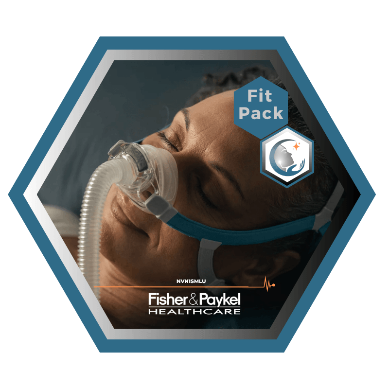 Fisher & Paykel | Nova Micro™ | Masque CPAP Nasal | FitPack: courroie, tube & coussins interchangeables S,M,L-NVN1SMLU
