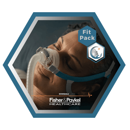 Fisher & Paykel | Nova Micro™ | Masque CPAP Nasal | FitPack: courroie, tube & coussins interchangeables S,M,L-NVN1SMLU